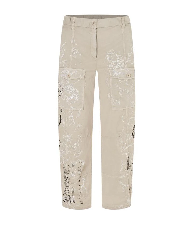 Cambio Orange Barrel Leg Printed Pant