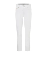 Cambio Piper Slim Leg Fringed Ankle Jeans