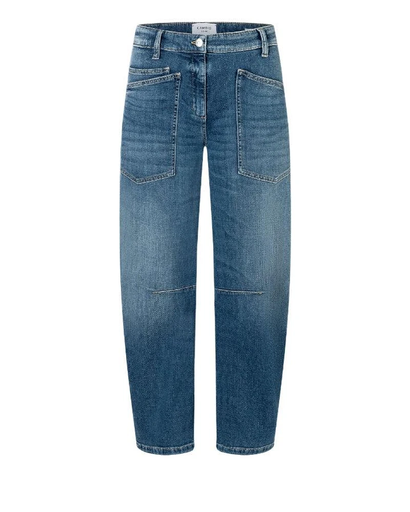 Cambio Ocean Patch Pocket Barrel Leg Jeans