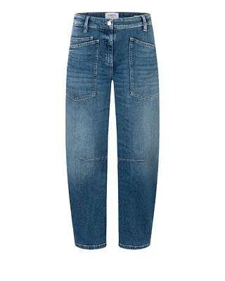 Cambio Ocean Patch Pocket Barrel Leg Jeans