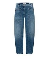 Cambio Ocean Patch Pocket Barrel Leg Jeans