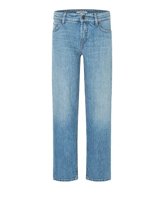 Cambio Paris Straight Leg Ankle Jeans Slubby Grinded