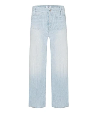 Cambio Tess Cropped Stripe Jeans