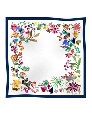 Cinzia Rocca Foulard Floral Silk Scarf