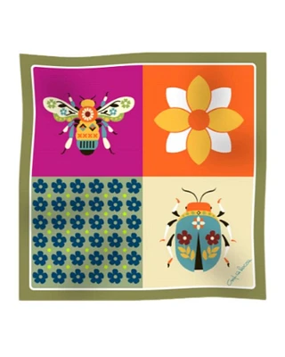 Cinzia Rocca Foulard Mini Lady Bug-Floral Print Scarf