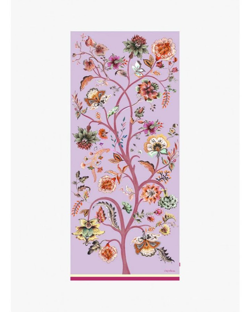Cinzia Rocca Maxi Cotton Lilac Floral Scarf