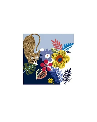 Cinzia Rocca Blue Jaguar Scarf