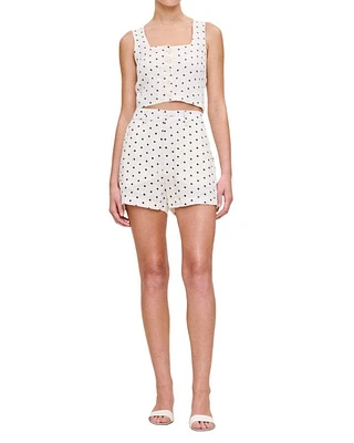 DL1961 Taylor High Rise Polka Dot Shorts