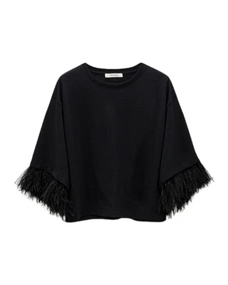 Dorothee Schumacher Feminine Favorites Fringe Sleeve Top