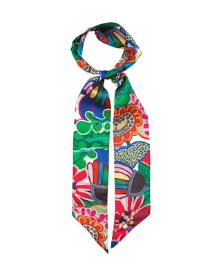 Echo Celebration Floral Ribbon Silk Scarf