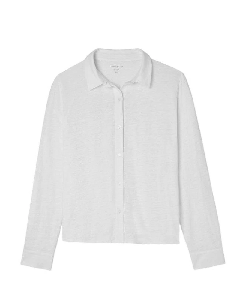 Eileen Fisher Classic Slim Fit Linen Shirt