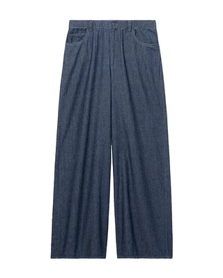Eileen Fisher Cotton Twill Wide Leg Pant