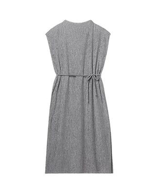 Eileen Fisher Plisse Funnel Neck Dress