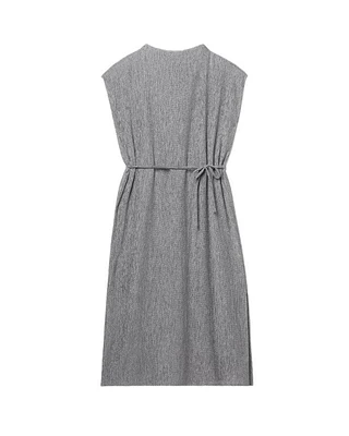 Eileen Fisher Plisse Funnel Neck Dress