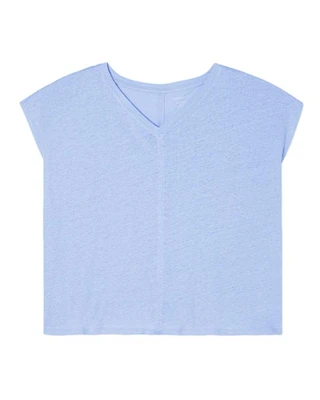 Eileen Fisher Linen Jersey V-Neck Tee