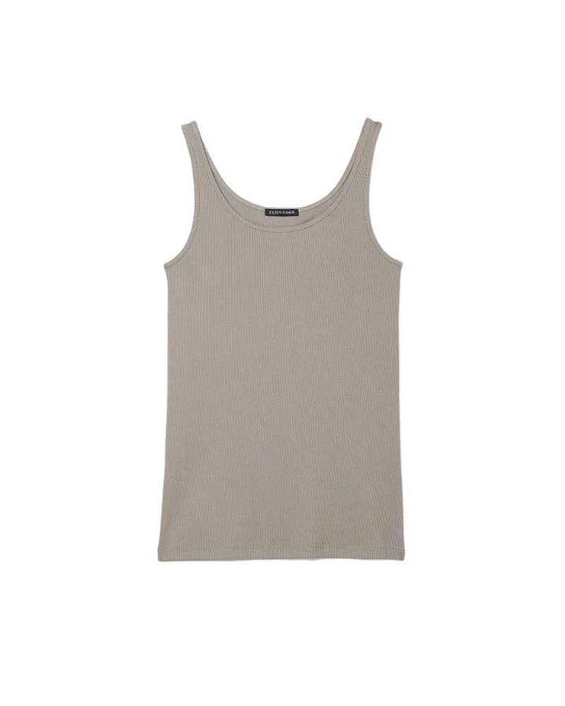 Eileen Fisher Slim Scoop Neck Rib Tank Top