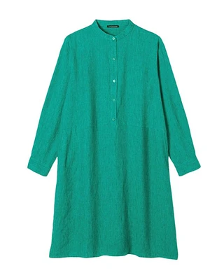 Eileen Fisher Organic Linen Delave Shirt Dress
