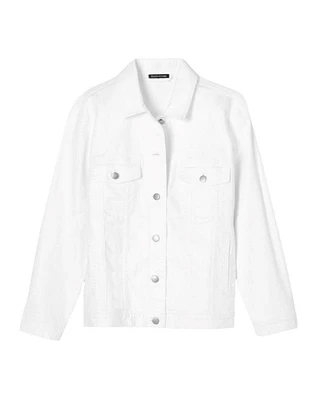 Eileen Fisher White Jean Jacket