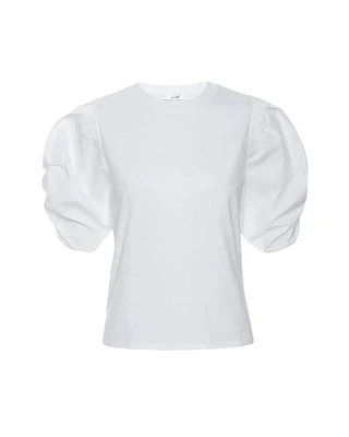 Frame Pleated Puff Sleeve Tee