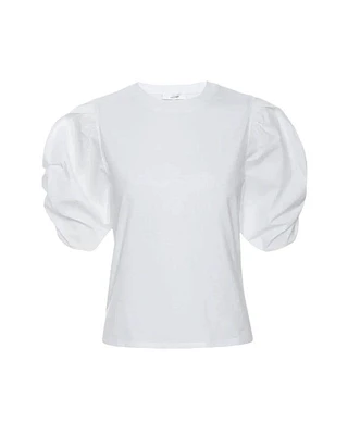 Frame Pleated Puff Sleeve Tee