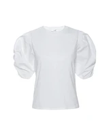 Frame Pleated Puff Sleeve Tee