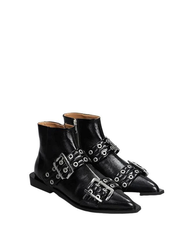 Ganni Buckle Flat Boot