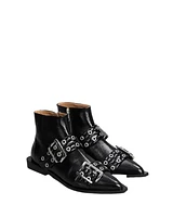 Ganni Buckle Flat Boot