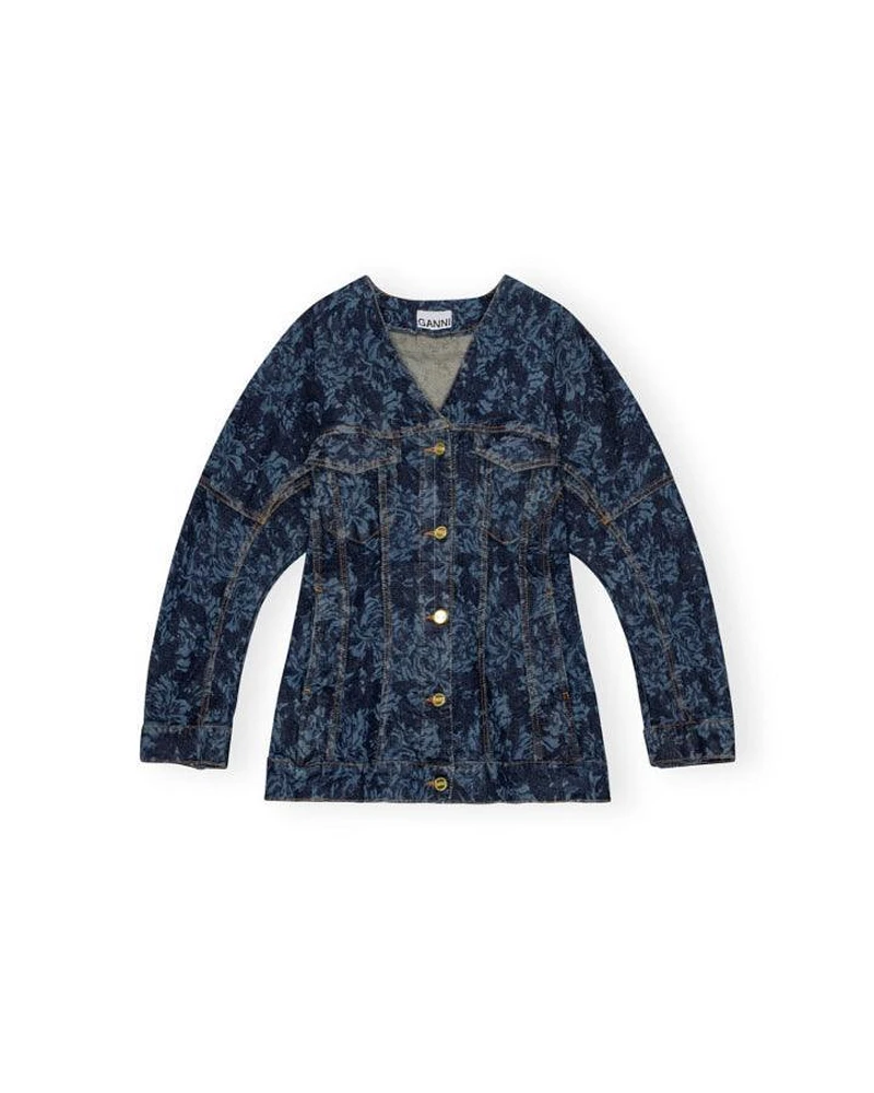 Ganni Lazer Denim Blazer