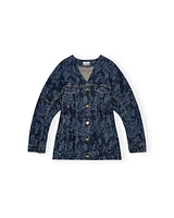 Ganni Lazer Denim Blazer