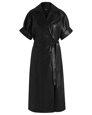 Hugo Boss Dimira Faux Leather Dress