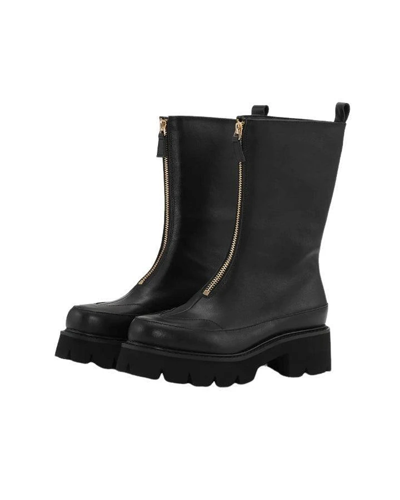 Ilse Jacobsen Miley Leather Front Zip Calf Boot