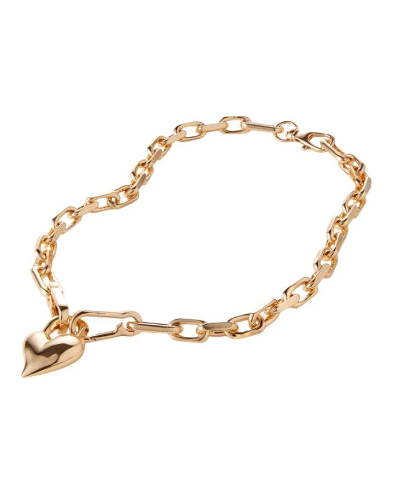 Jenny Bird Gold Padlock Heart Pendant Necklace
