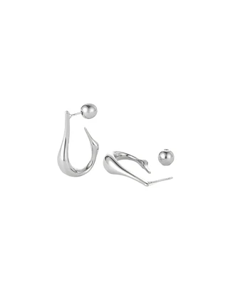 Jenny Bird Colette Hoops Silver Small