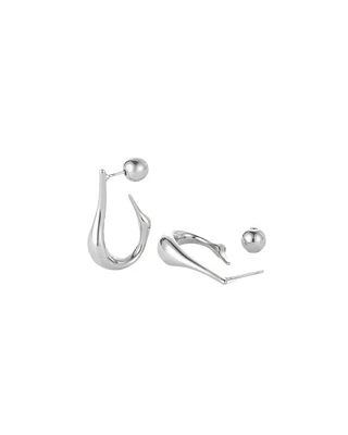 Jenny Bird Colette Hoops Silver Small