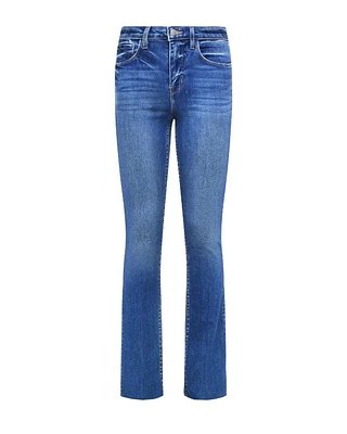 L'Agence Ruth Straight Leg Full Length Raw Hem Jeans