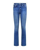 L'Agence Ruth Straight Leg Full Length Raw Hem Jeans
