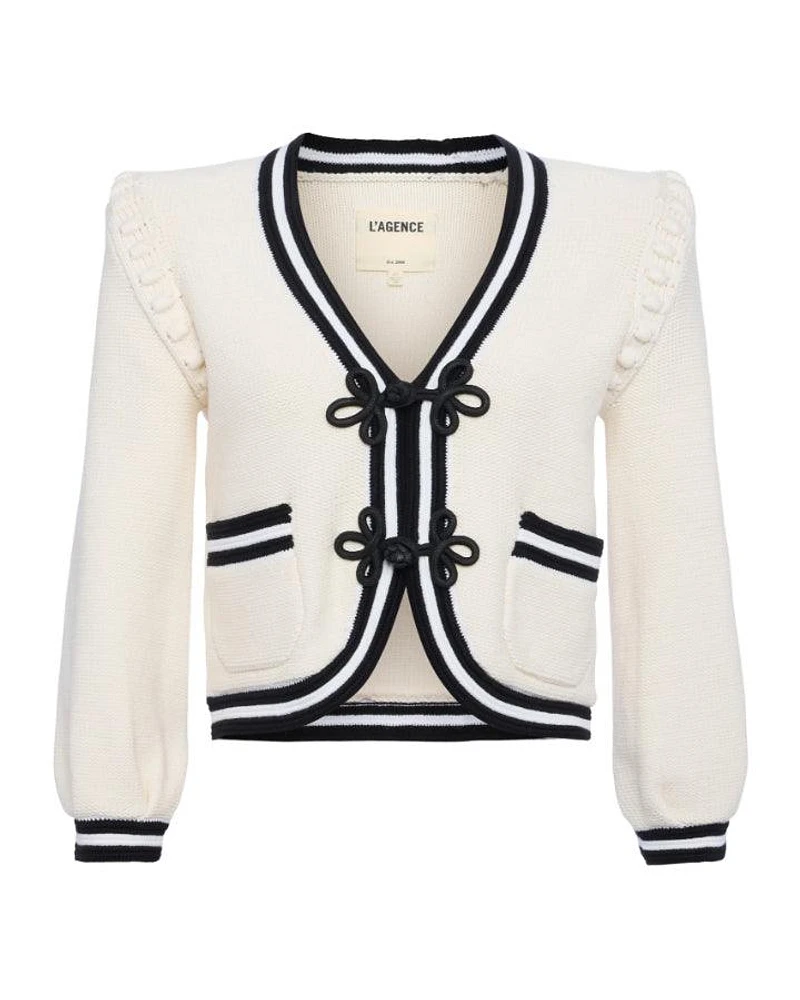 L'Agence Kaito Cropped Cardigan