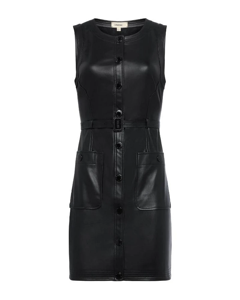 L'Agence Ronin Vegan Leather Mini Dress