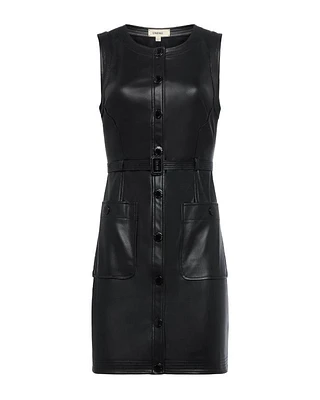 L'Agence Ronin Vegan Leather Mini Dress