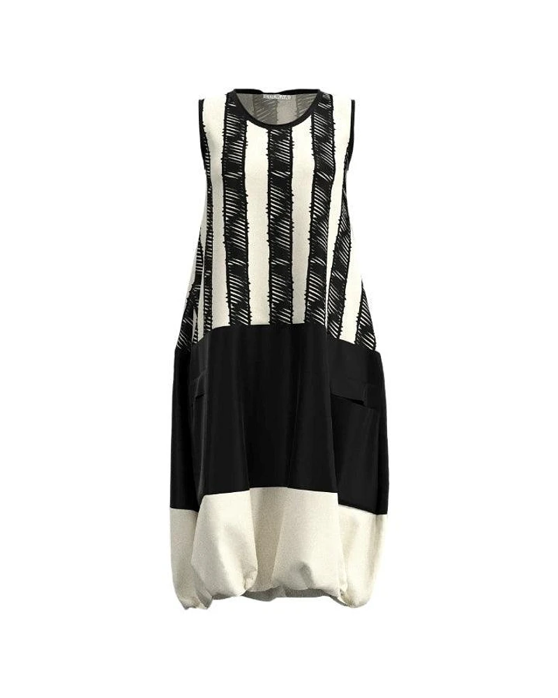 Luukaa Slancio Mixed Stripe Sleeveless Dress
