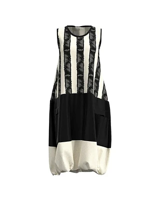 Luukaa Slancio Mixed Stripe Sleeveless Dress