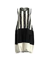 Luukaa Slancio Mixed Stripe Sleeveless Dress