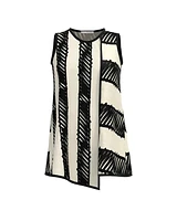 Luukaa Tratto Asymmetrical Doodle Striped Tank Top