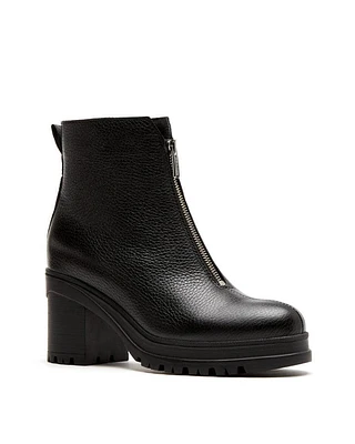 La Canadienne Penn Leather Zip Front Ankle Boot