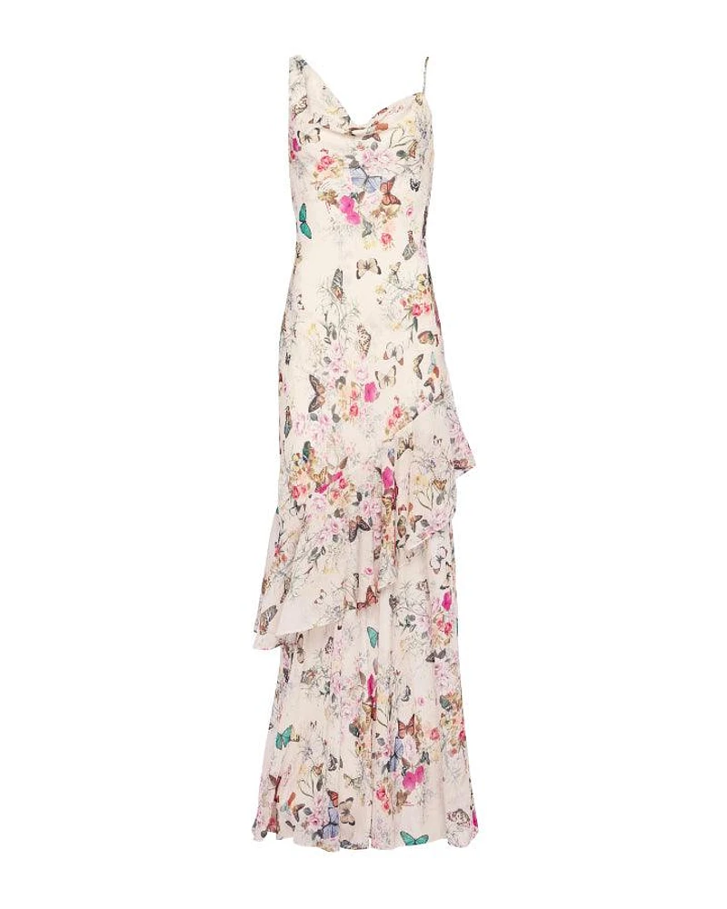 L'Agence Viola Silk Cowl Neck Gown