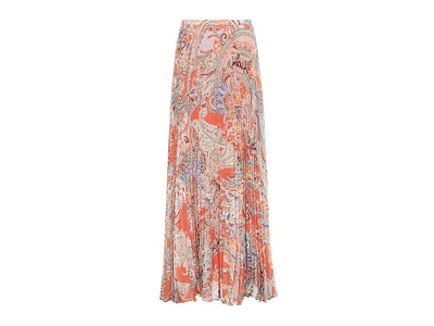 L'Agence Torin Pleated Maxi Skirt