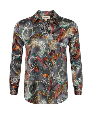 L'Agence Dani Multi Western Belt Blouse