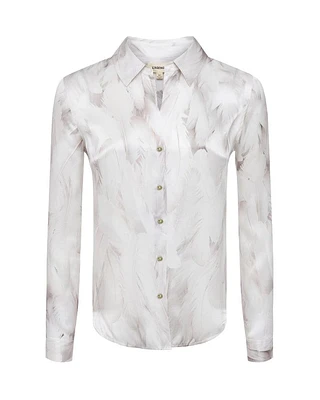L'Agence Tyler White Feather Blouse