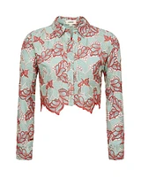 L'Agence Akemi Crop Lace Top