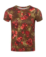 L'Agence Ressi Floral Cheetah Tee